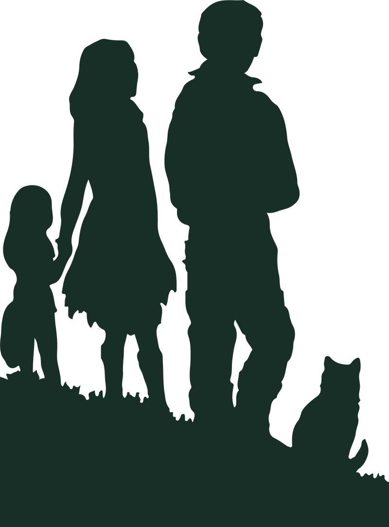 Renaissance Faire kids silhouette